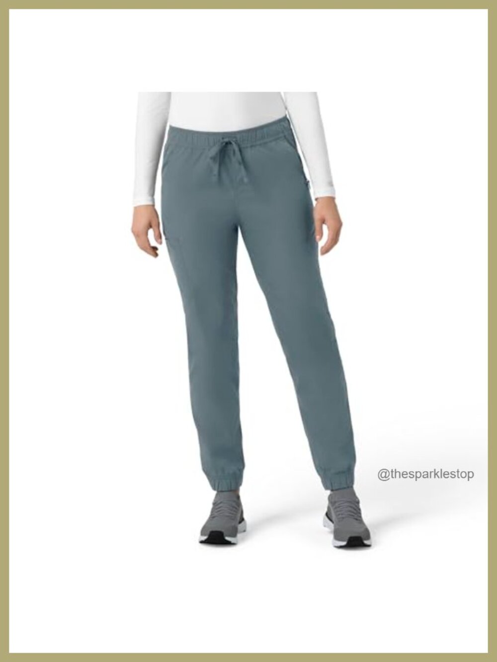 Women's Ripstop Jogger Scrub Pant with 6 Pockets, Stretch Fabric, Elastic Waist